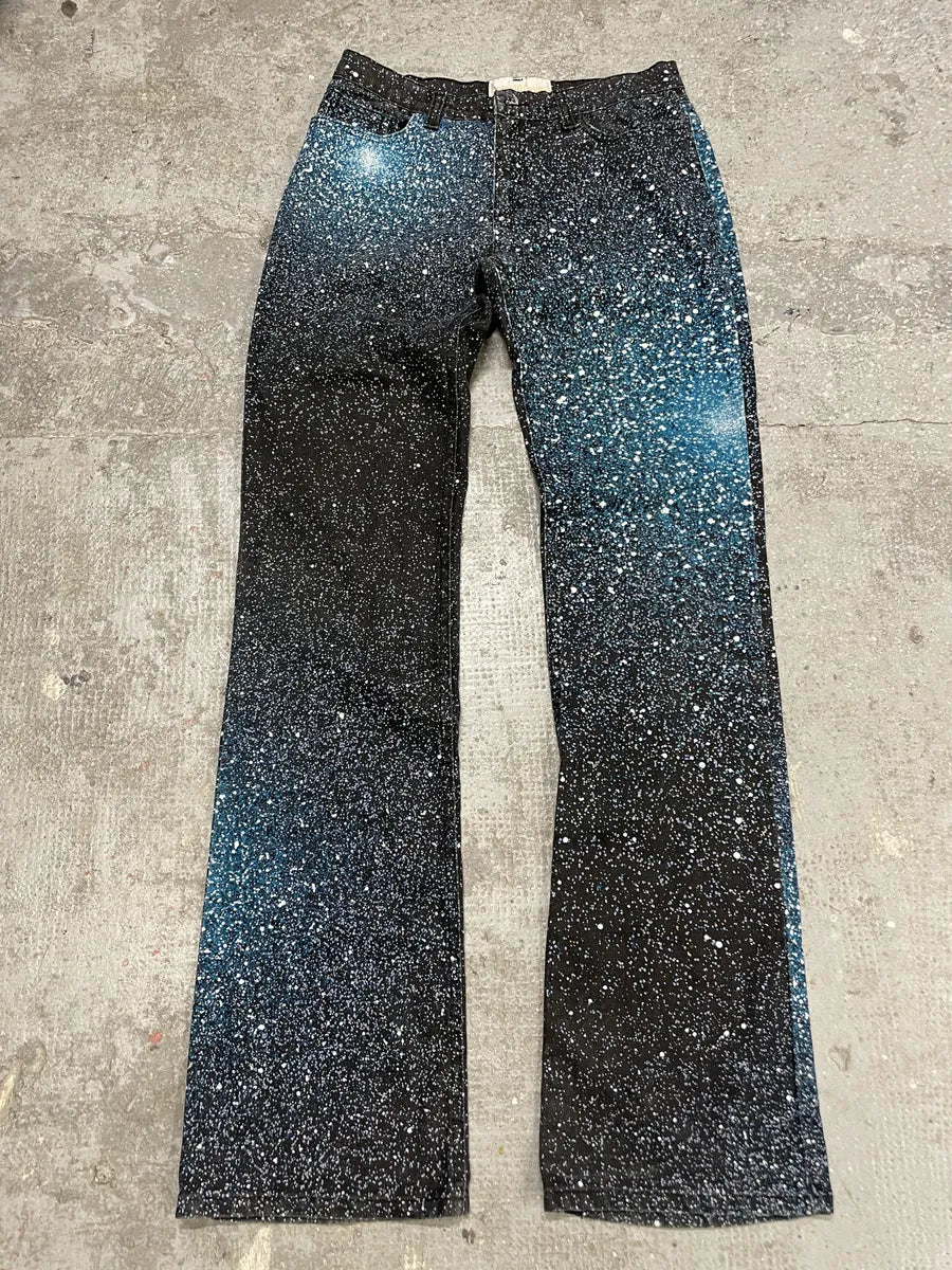 2000s Roberto Cavalli Galaxy Expansion Blue Pants (XS) 0