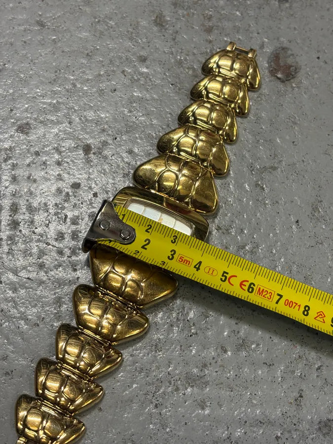 2000s Roberto Cavalli Gold Chunky Link Snake Watch ssumYQl 7