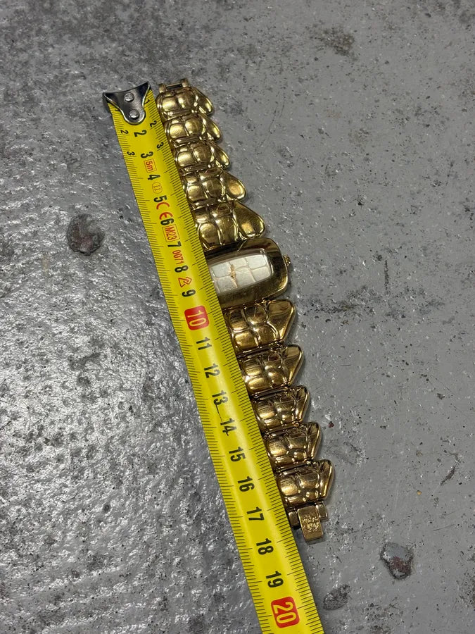 2000s Roberto Cavalli Gold Chunky Link Snake Watch ssumYQl 8