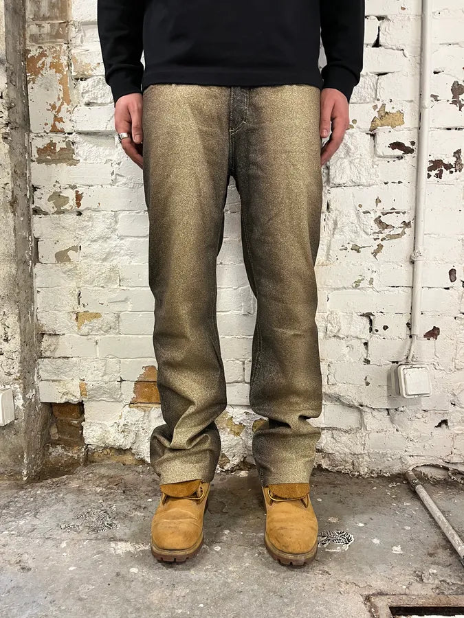 2000s Roberto Cavalli Gold Gradient Glitters Pants jiFmGus 0