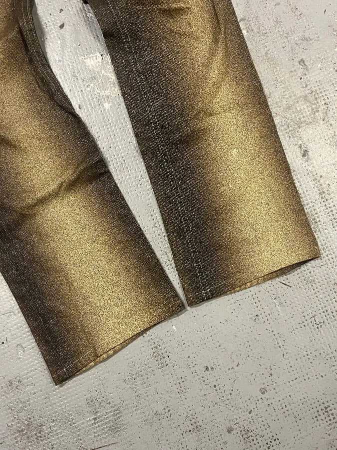 2000s Roberto Cavalli Gold Gradient Glitters Pants jiFmGus 9