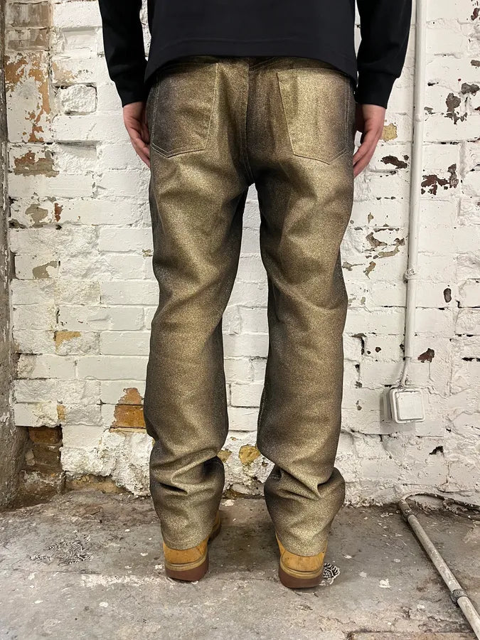 2000s Roberto Cavalli Gold Gradient Glitters Pants jiFmGus 2