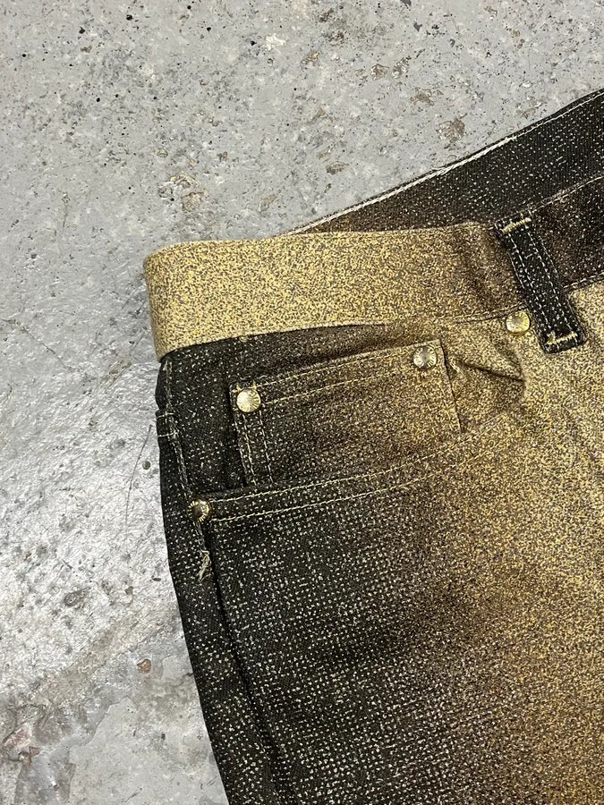 2000s Roberto Cavalli Gold Gradient Glitters Pants jiFmGus 8