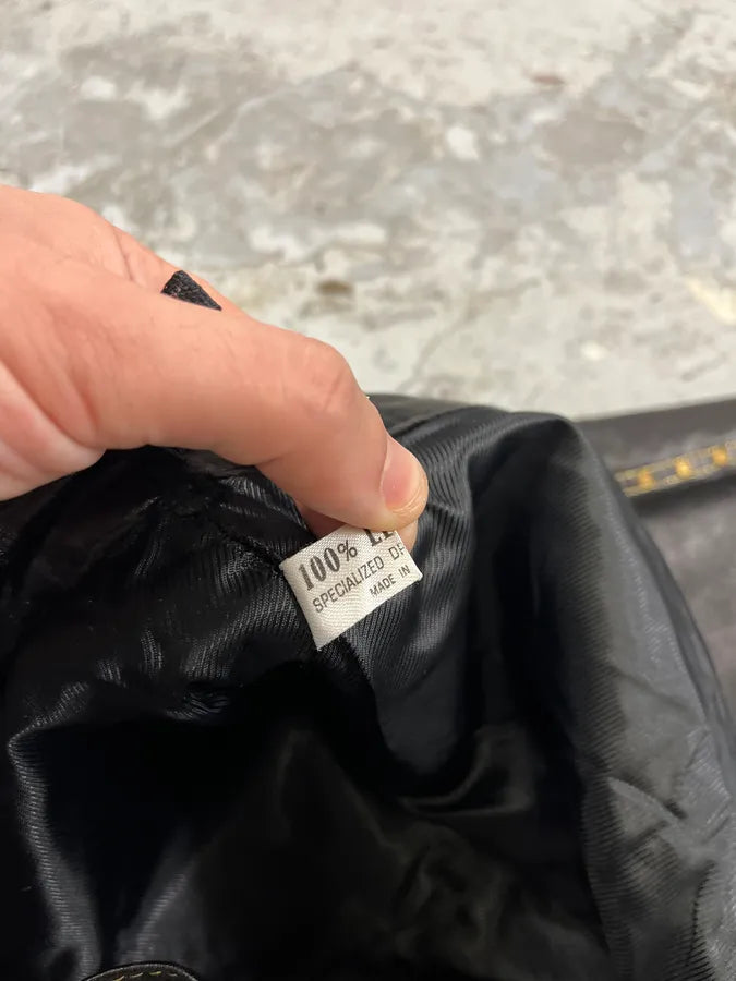 2000s Roberto Cavalli Gold studded Black Leather Pant ECSbWmQ 12