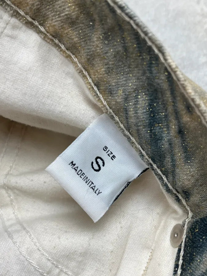 SS2001 Roberto Cavalli Beige Hallucination Psycho Straight Pants zQiUuMx 12