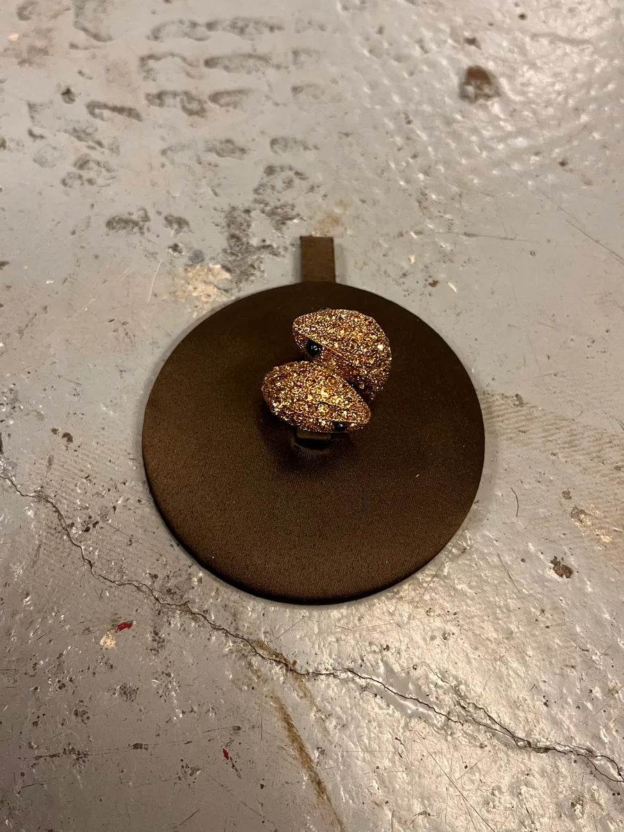 2000s Roberto Cavalli Golden Snake Adjustable Ring JDmRplt 1