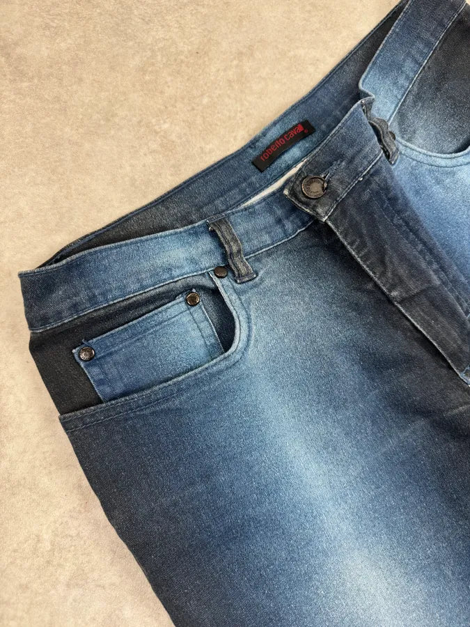 2000s Roberto Cavalli Gradient Blue Pants xjuDFFn 6