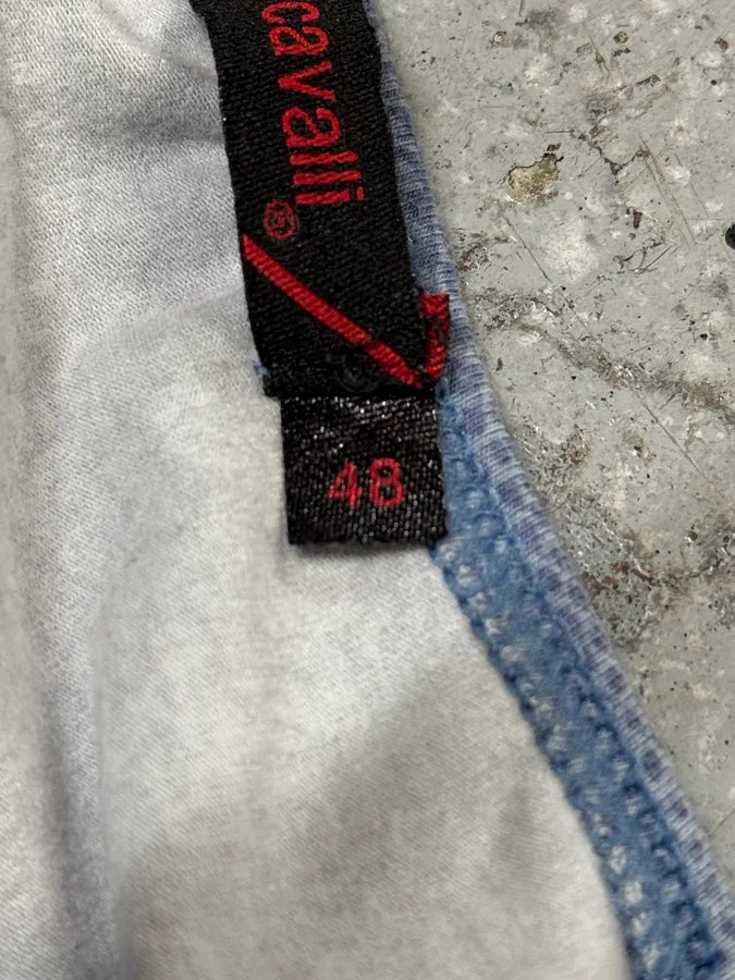 2000s Roberto Cavalli Gradient Blue Scales Effect Longsleeves RwxAmlQ 7