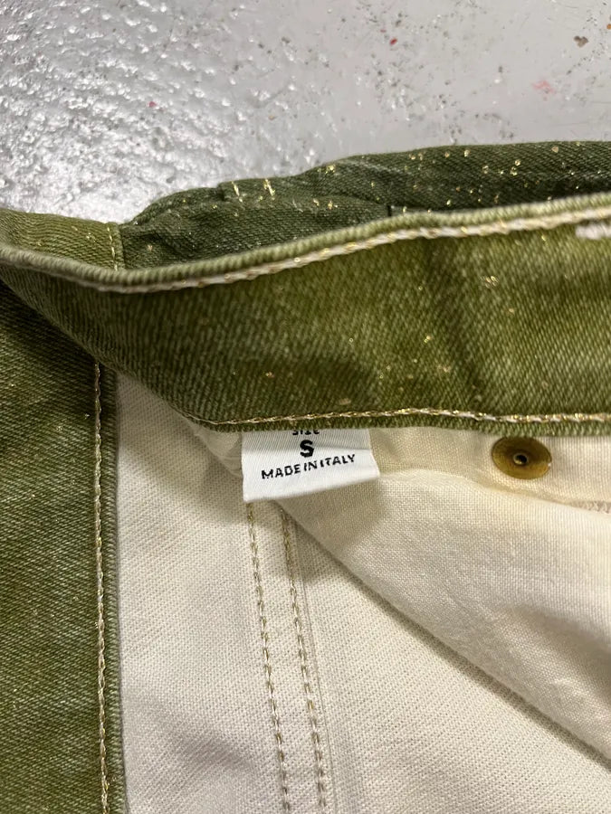 2000s Roberto Cavalli Gradient Green Glitter Pants dPVqxYR 10