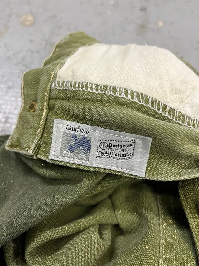 2000s Roberto Cavalli Gradient Green Glitter Pants dPVqxYR 11