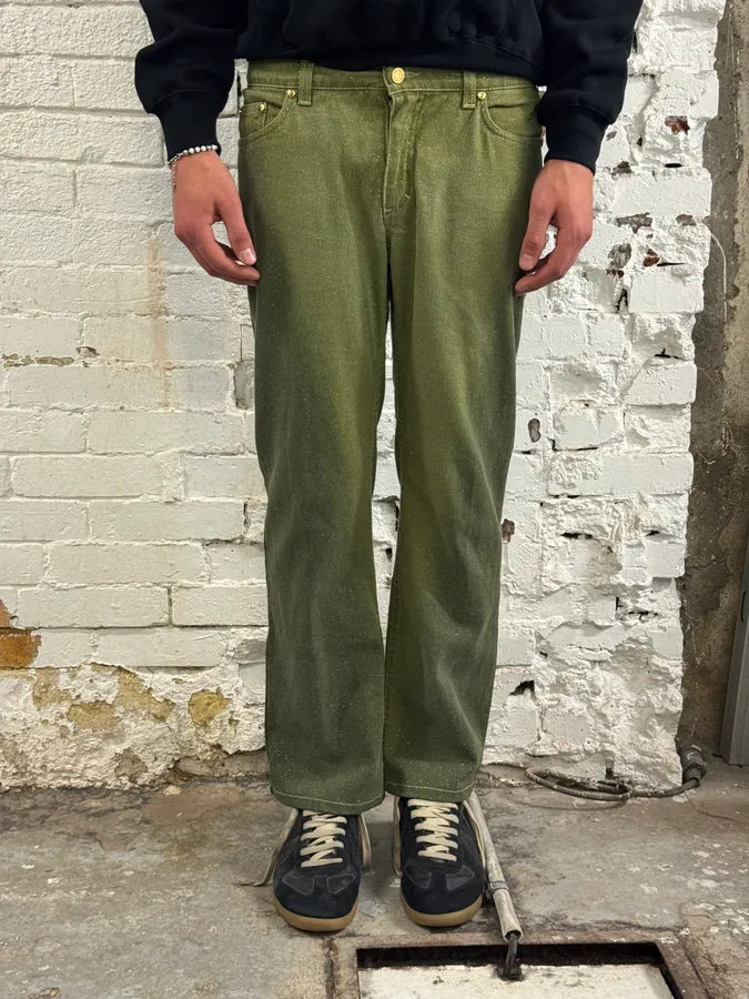 2000s Roberto Cavalli Gradient Green Glitter Pants dPVqxYR 2