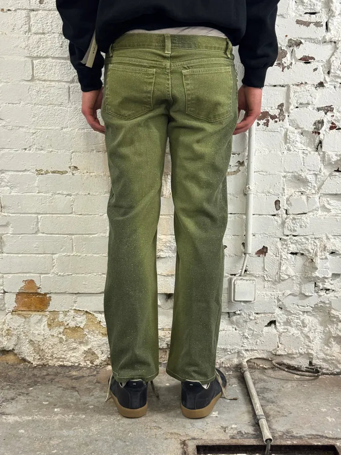 2000s Roberto Cavalli Gradient Green Glitter Pants dPVqxYR 3
