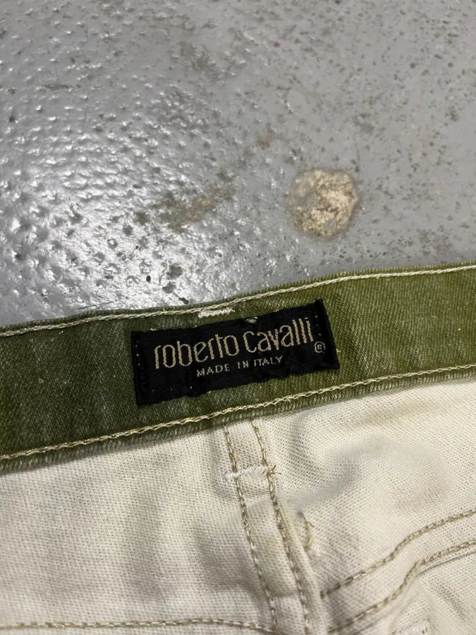 2000s Roberto Cavalli Gradient Green Glitter Pants dPVqxYR 9