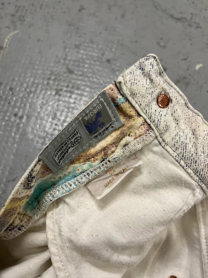 2000s Roberto Cavalli Gradient Ornaments White Pants fRHDhPV 10