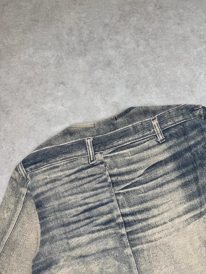 2000s Roberto Cavalli Grey Faded Denim Effect T-Shirt vywdIee 6