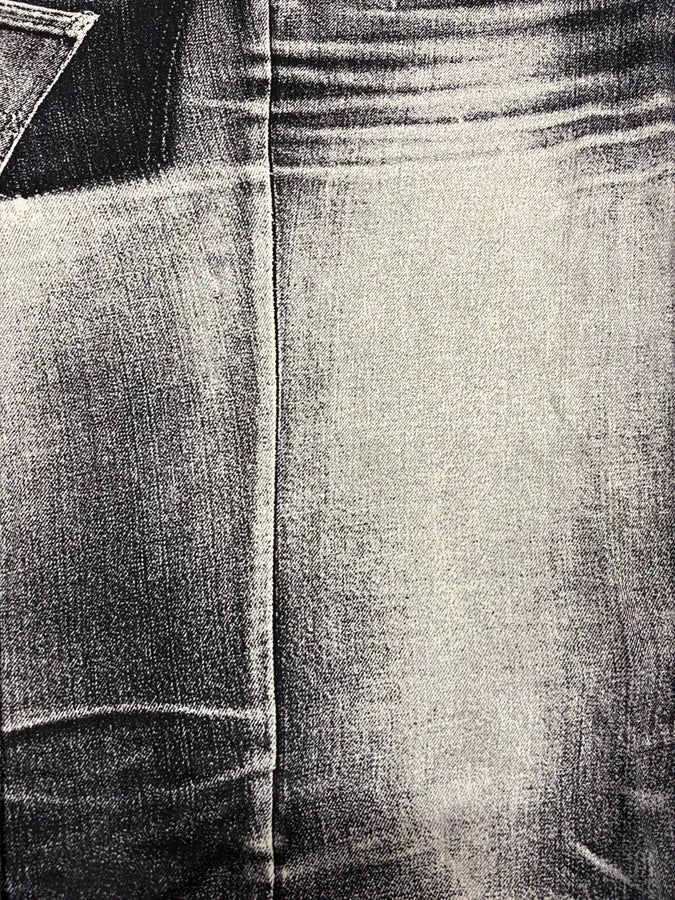 2000s Roberto Cavalli Grey Denim Trompe L’Oeil Longsleeves kDvqxcT 6