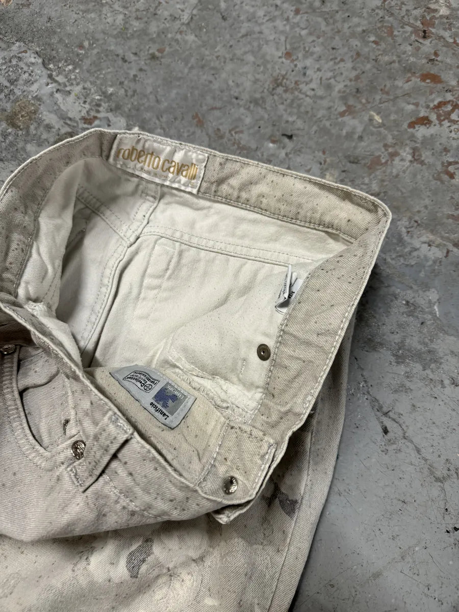 2000s Roberto Cavalli Grey Flowers Archive Pants mZthipG 6