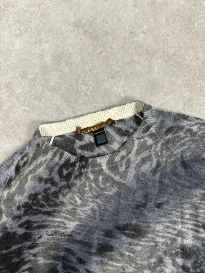 2000s Roberto Cavalli Grey Leopard Camo Sweater OlRylvd 3
