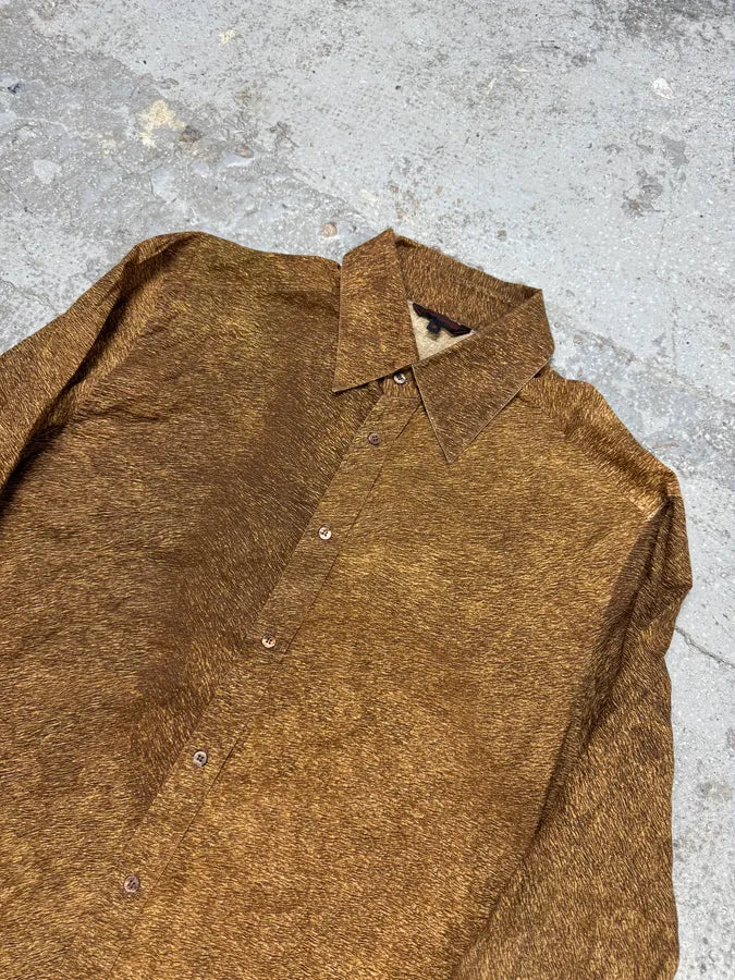 2000s Roberto Cavalli Grizzly Fur Print Shirt rZoPRzj 4