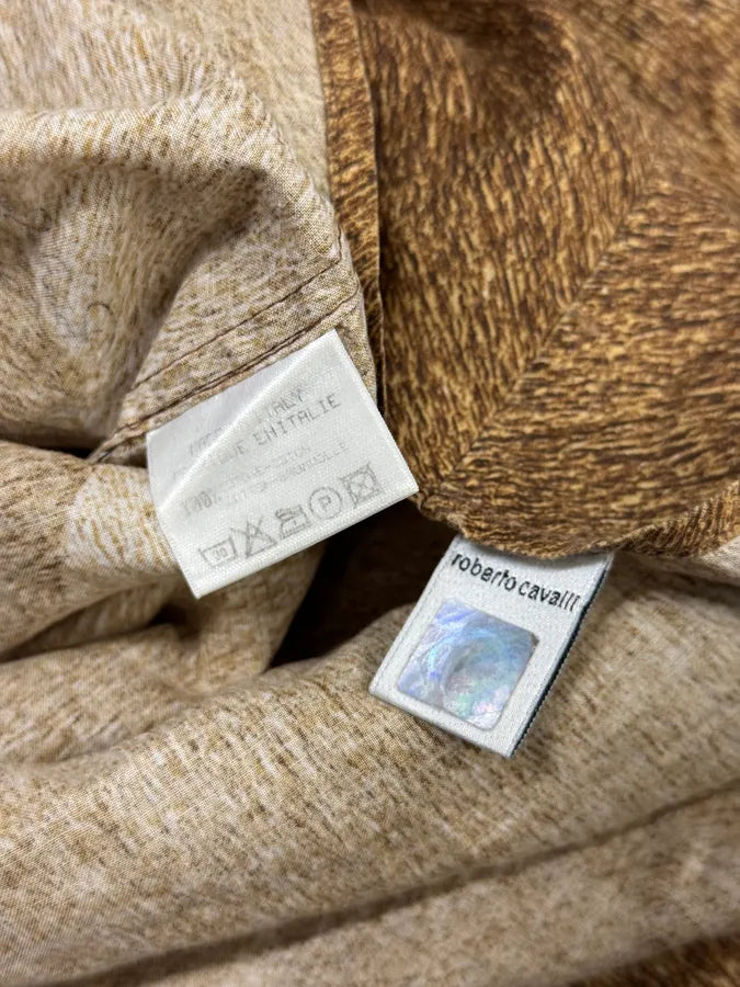 2000s Roberto Cavalli Grizzly Fur Print Shirt rZoPRzj 6