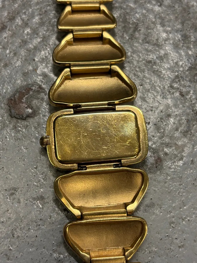 2000s Roberto Cavalli Guilded Chunky Link Snake Watch ufUTAxm 6