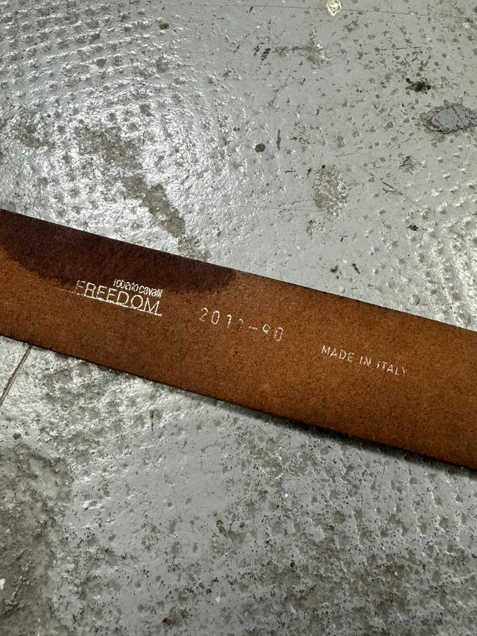 2000s Roberto Cavalli Gun Pink Leather Belt (M) VyAWunS 6