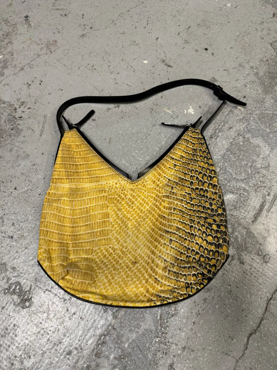 2000s Roberto Cavalli Honey Bees Python Print Handle Bag YWbjuJI 2