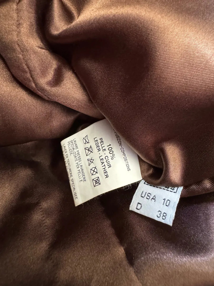 2000s Roberto Cavalli Imperial Brown Suede Leather Jacket MYFGpPK 7