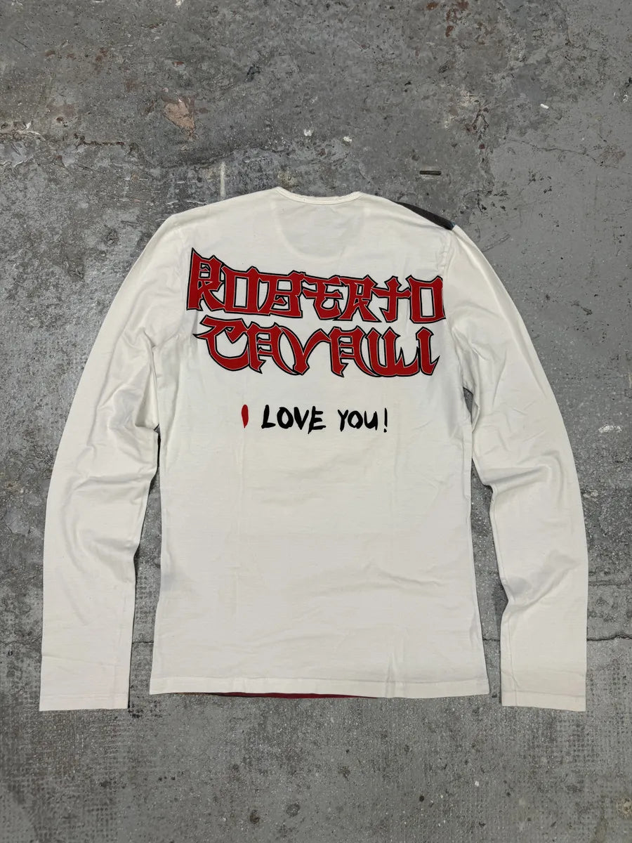 2000s Roberto Cavalli Kamasutra Naked White Longsleeve Top (M/L) 1