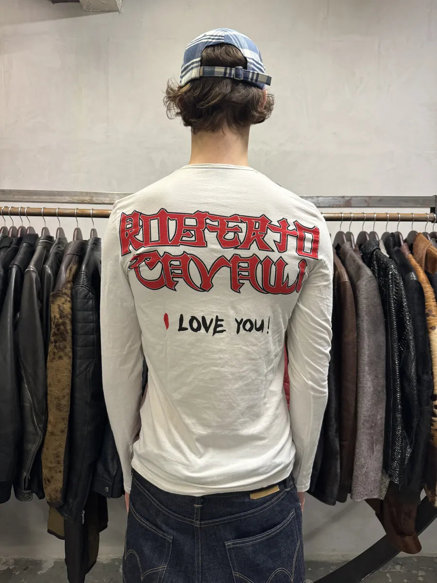 2000s Roberto Cavalli Kamasutra Naked White Longsleeve Top (M/L) 3