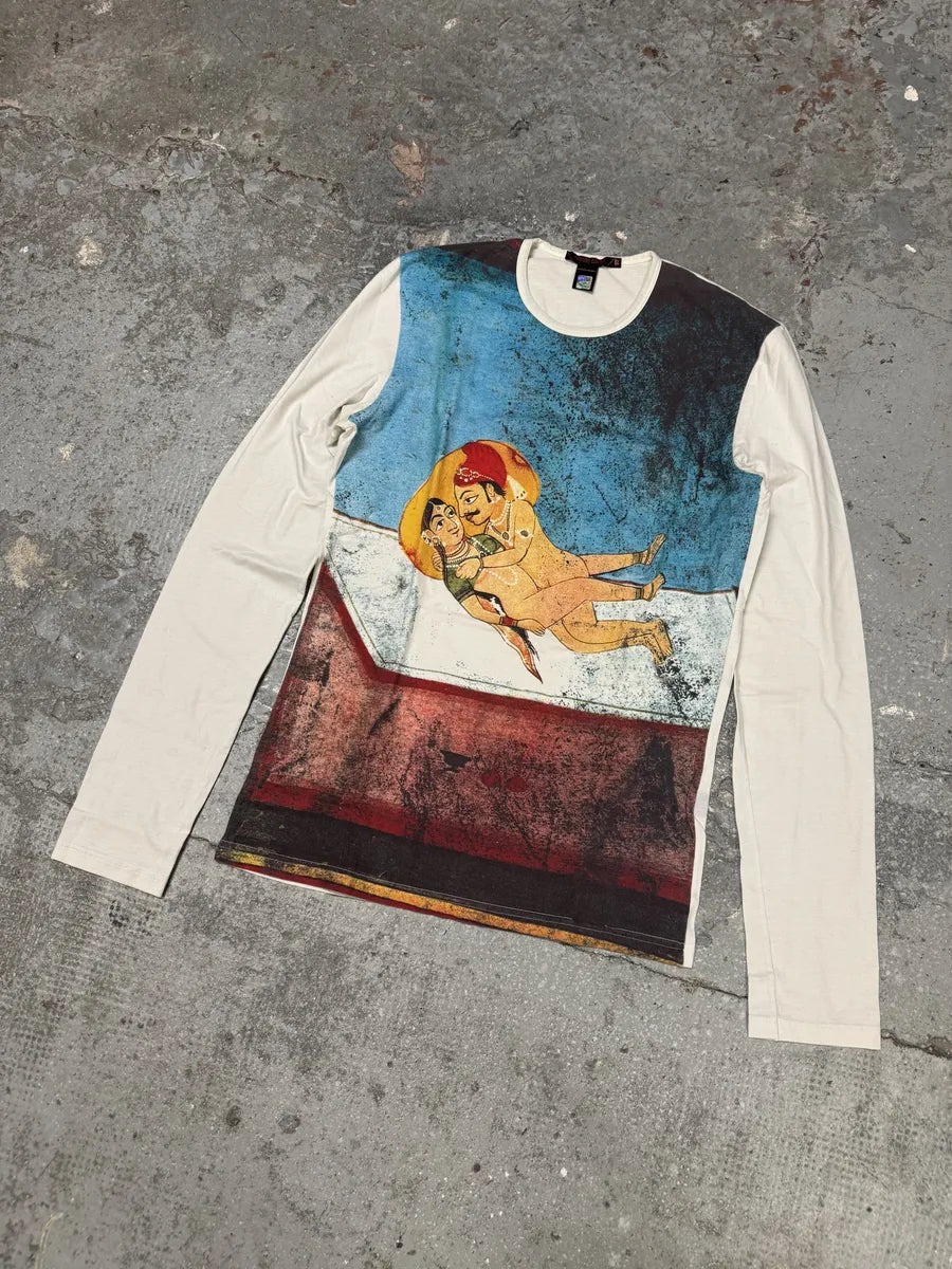 2000s Roberto Cavalli Kamasutra Naked White Longsleeve Top (M/L) 5