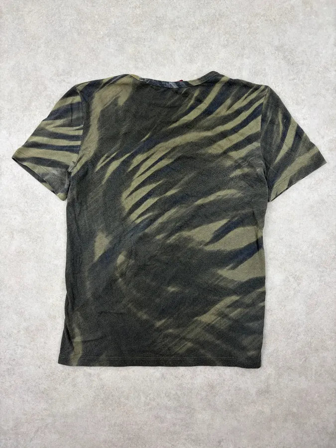 2000s Roberto Cavalli Khaki Green Tiger T-shirt cnXcimr 3