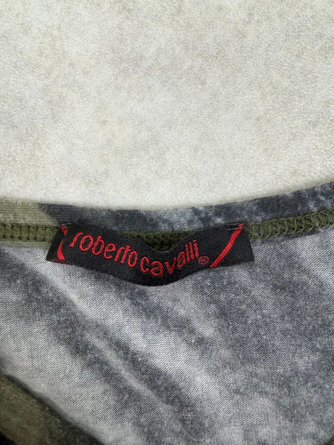 2000s Roberto Cavalli Khaki Green Tiger T-shirt cnXcimr 6