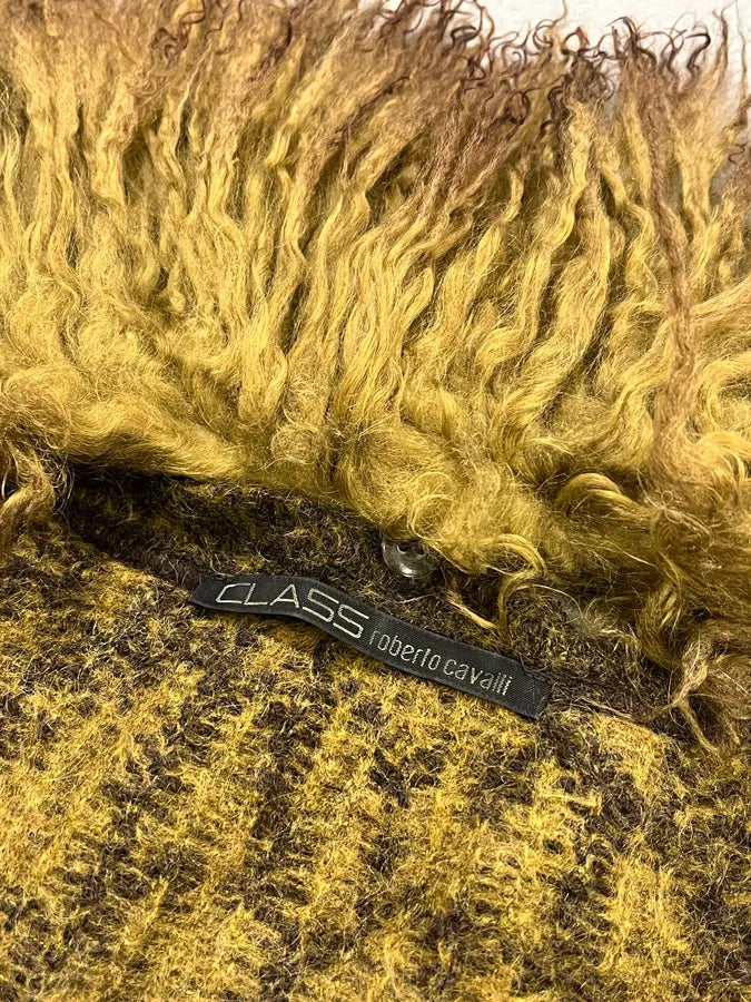 2000s Roberto Cavalli Khaki Mohair Leopard Print Cardigan WPibTMU 7