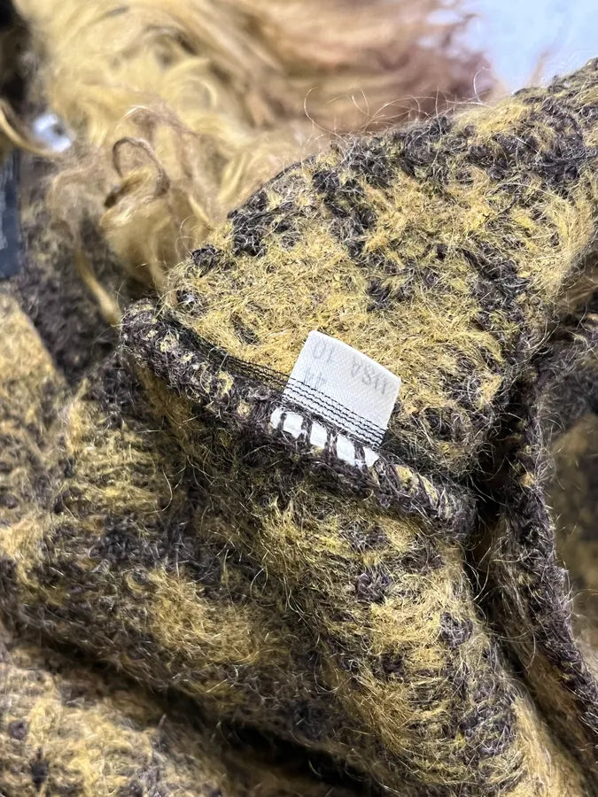 2000s Roberto Cavalli Khaki Mohair Leopard Print Cardigan WPibTMU 8