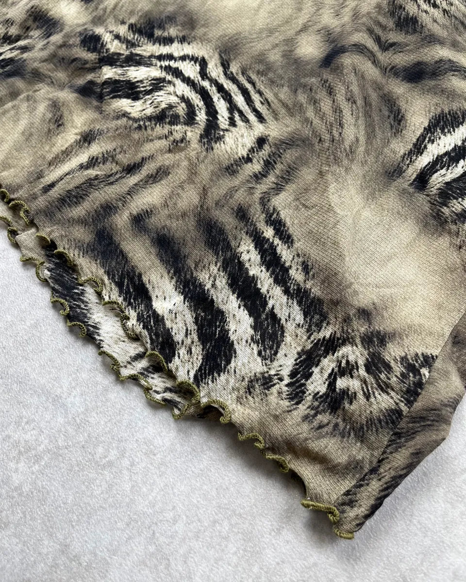 2000s Roberto Cavalli Khaki Zebra Long Dress  HFvzcov 5
