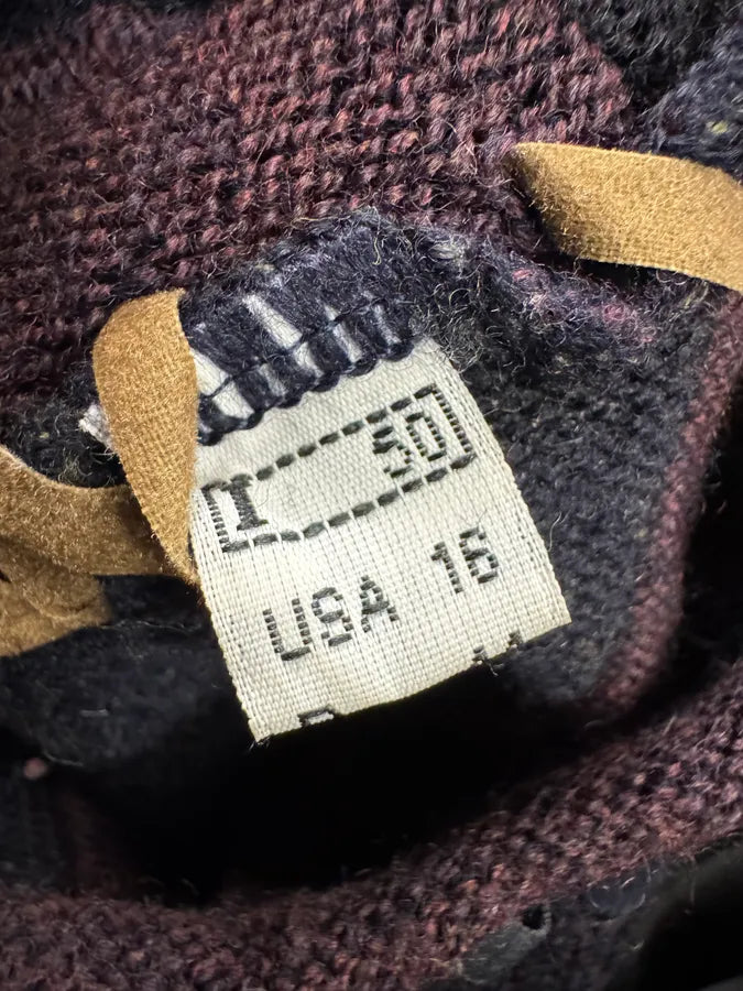 2000s Roberto Cavalli Laced Navy Grey Wool Sweater (M) tDWtxrf 8