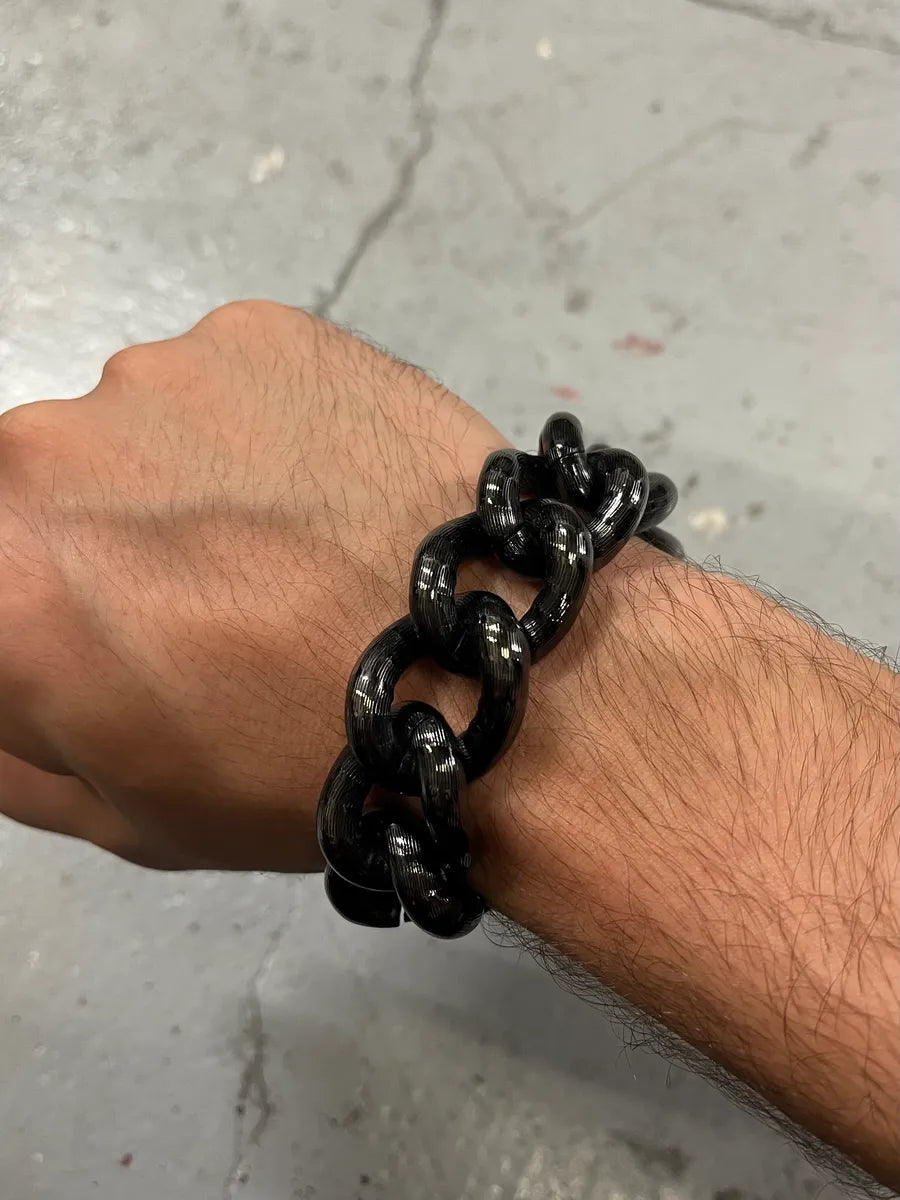 2000s Roberto Cavalli Large Dark Stainless Steel Bracelet tvCgHzQ 2