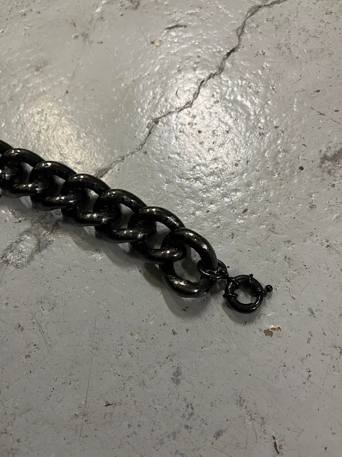 2000s Roberto Cavalli Large Dark Stainless Steel Bracelet tvCgHzQ 4