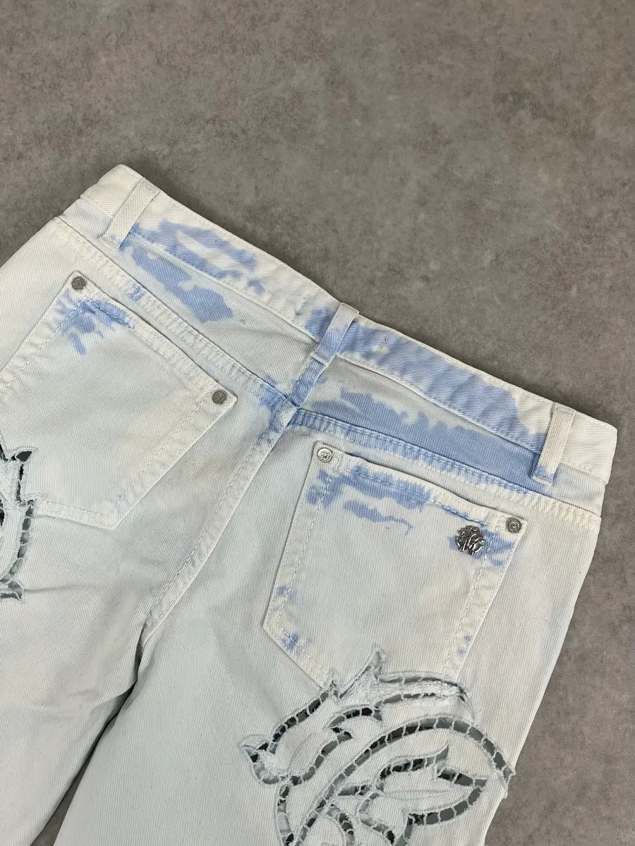 2010s Roberto Cavalli Leaves Tribal White Pants hGPHQeS 7