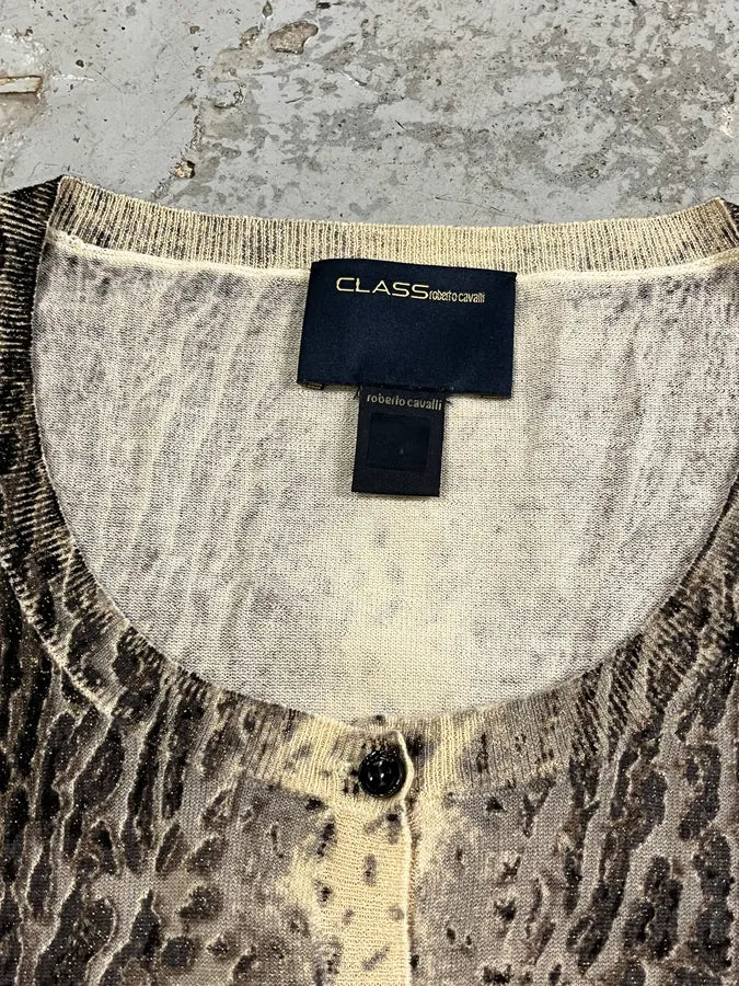 2000s Roberto Cavalli Leopard Beige Cardigan ldSUbNT 9