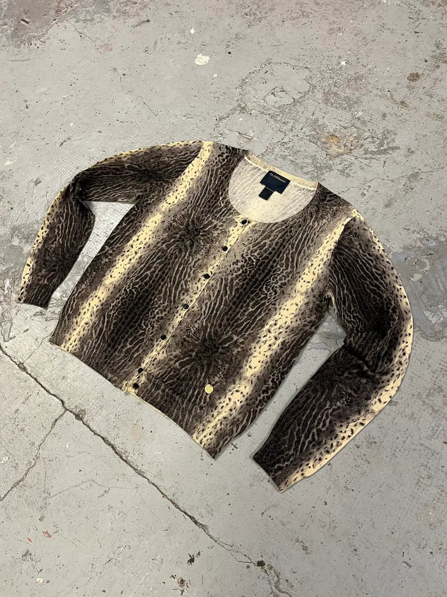 2000s Roberto Cavalli Leopard Beige Cardigan ldSUbNT 2