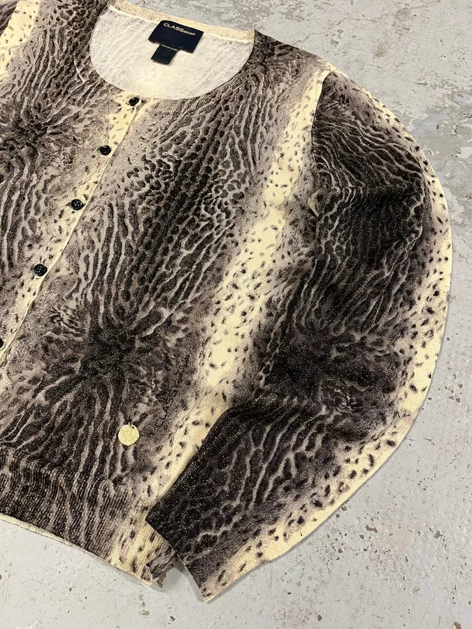 2000s Roberto Cavalli Leopard Beige Cardigan ldSUbNT 3