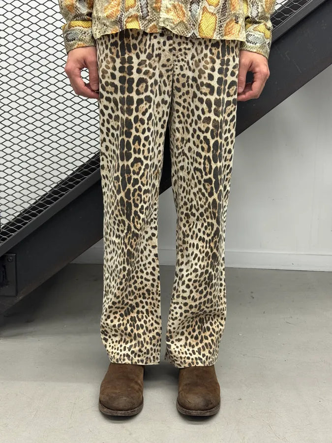 2000s Roberto Cavalli Leopard Beige Pants xjEUfQZ 1