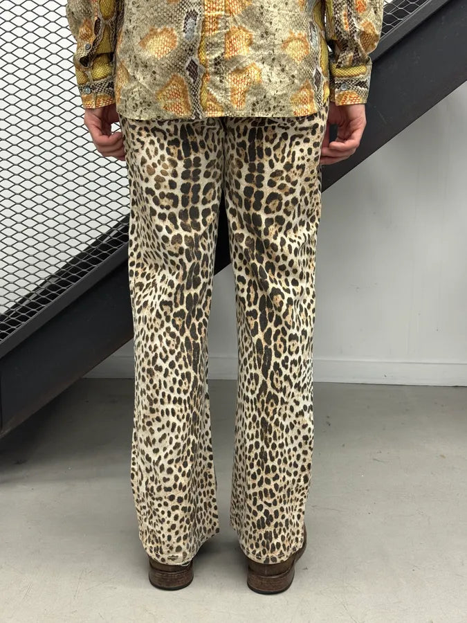 2000s Roberto Cavalli Leopard Beige Pants xjEUfQZ 3
