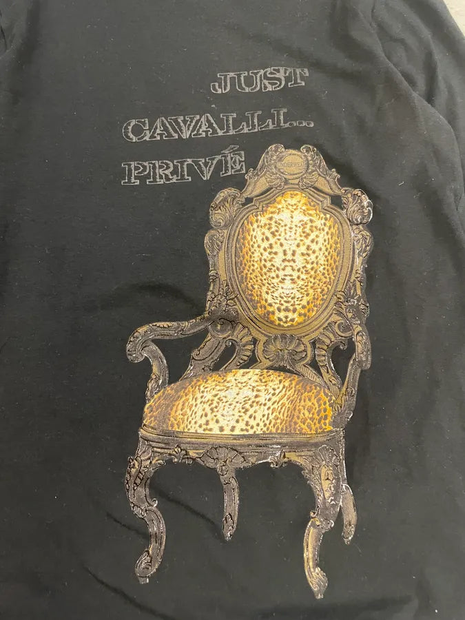 2000s Roberto Cavalli Leopard Chair Longsleeves (S) 5