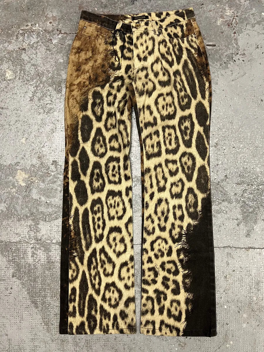 2000s Roberto Cavalli Leopard Explosion Savage Pants (XS/S) 0