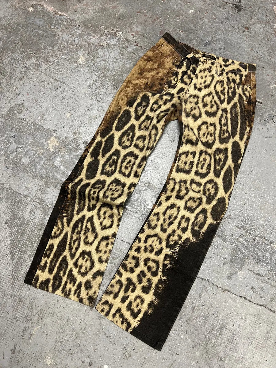 2000s Roberto Cavalli Leopard Explosion Savage Pants (XS/S) 2
