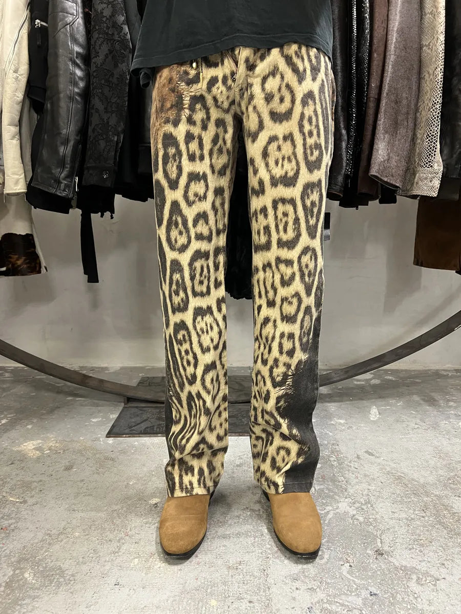 2000s Roberto Cavalli Leopard Explosion Savage Pants (XS/S) 3