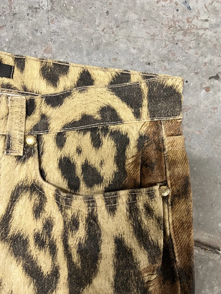2000s Roberto Cavalli Leopard Explosion Savage Pants (XS/S) 5